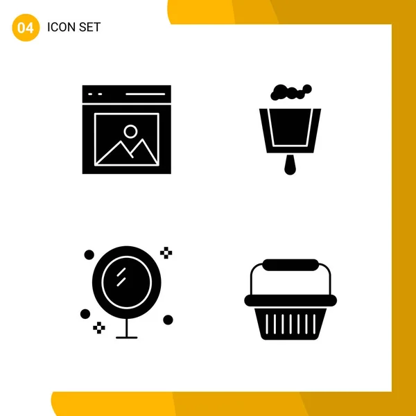 Conjunto Iconos Creativos Universales Simplemente Vector Ilustraciones Para Aplicaciones Web — Vector de stock