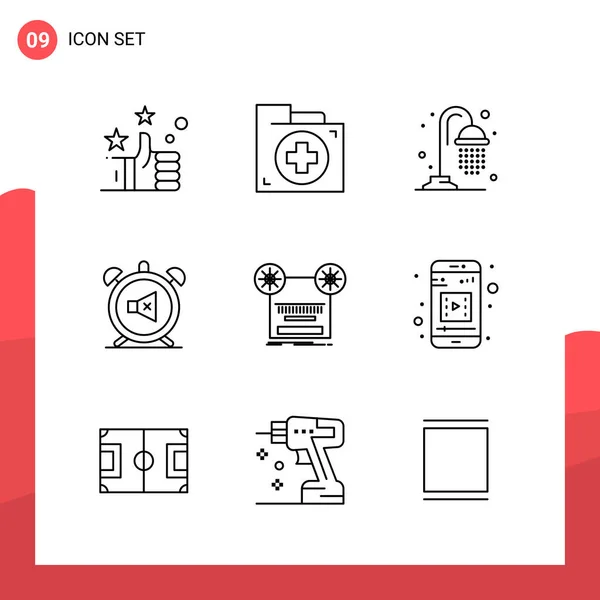 Conjunto Iconos Creativos Universales Simplemente Vector Ilustraciones Para Aplicaciones Web — Vector de stock