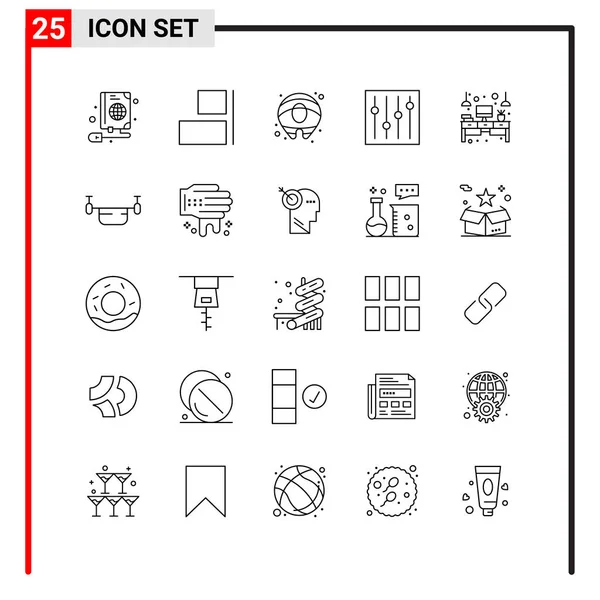 Set de 25 iconos de negocio universales Vector — Vector de stock