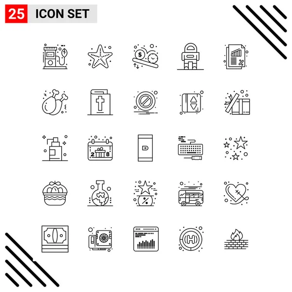 Set Universal Creative Icons Simply Vector Illustrations Web Mobile Apps — Stock Vector