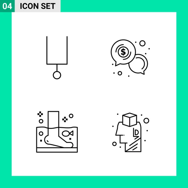 Set Universeller Kreativer Symbole Einfach Vektorillustrationen Für Web Und Mobile — Stockvektor