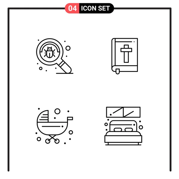 Conjunto Iconos Creativos Universales Simplemente Vector Ilustraciones Para Aplicaciones Web — Archivo Imágenes Vectoriales