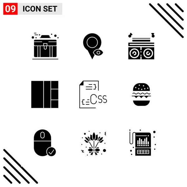 Conjunto Iconos Creativos Universales Simplemente Vector Ilustraciones Para Aplicaciones Web — Archivo Imágenes Vectoriales