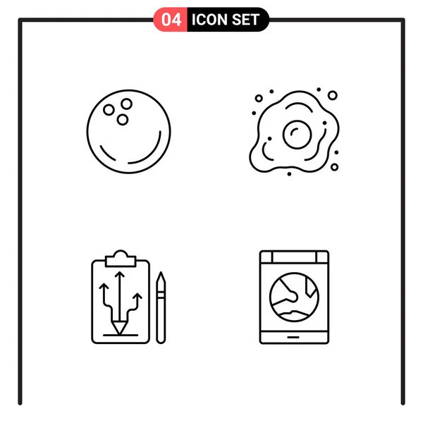 Set Universal Creative Icons Simply Vector Illustrations Web Mobile Apps — Stock Vector