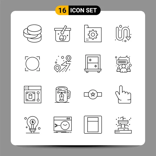 Conjunto Iconos Creativos Universales Simplemente Vector Ilustraciones Para Aplicaciones Web — Archivo Imágenes Vectoriales