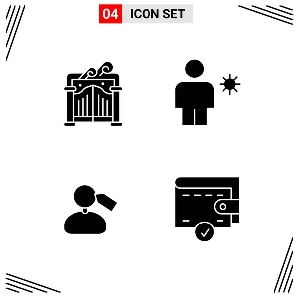 Set Universal Creative Icons Simply Vector Illustrations Web Mobile Apps — Stock Vector