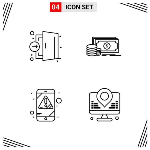 Conjunto Iconos Creativos Universales Simplemente Vector Ilustraciones Para Aplicaciones Web — Vector de stock