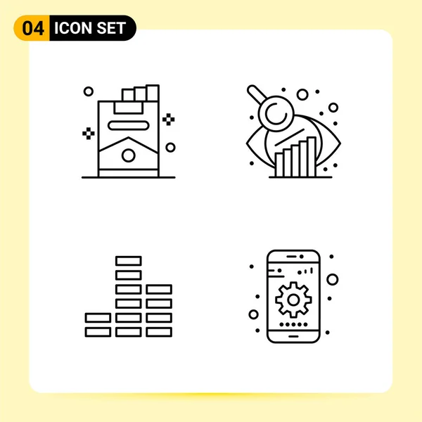 Set Universal Creative Icons Simply Vector Illustrations Web Mobile Apps — Stock Vector