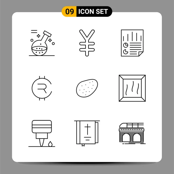 Conjunto Iconos Creativos Universales Simplemente Vector Ilustraciones Para Aplicaciones Web — Vector de stock