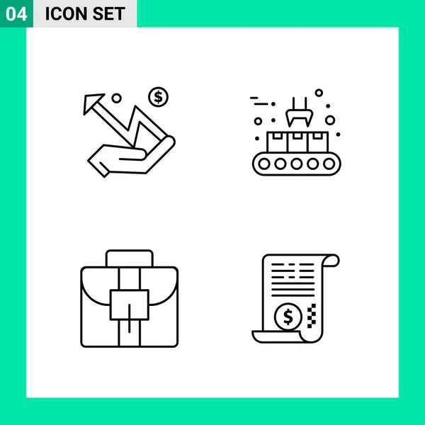 Conjunto Iconos Creativos Universales Simplemente Vector Ilustraciones Para Aplicaciones Web — Vector de stock