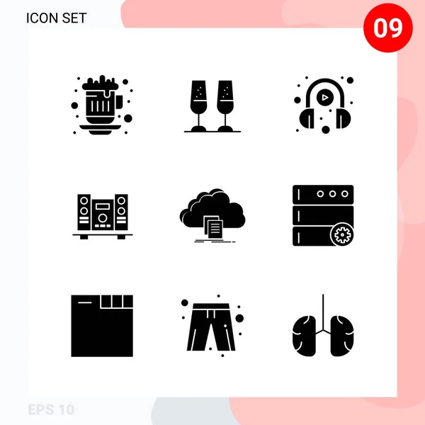 Conjunto Iconos Creativos Universales Simplemente Vector Ilustraciones Para Aplicaciones Web — Vector de stock