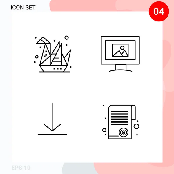 Conjunto Iconos Creativos Universales Simplemente Vector Ilustraciones Para Aplicaciones Web — Vector de stock