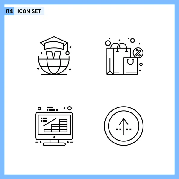 Conjunto Iconos Creativos Universales Simplemente Vector Ilustraciones Para Aplicaciones Web — Vector de stock