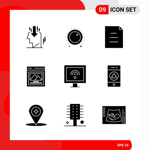 Conjunto Iconos Creativos Universales Simplemente Vector Ilustraciones Para Aplicaciones Web — Archivo Imágenes Vectoriales