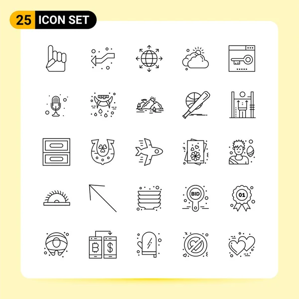 Set Universal Creative Icons Simply Vector Illustrations Web Mobile Apps — Stock Vector