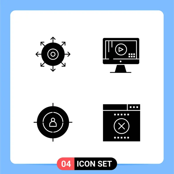 Conjunto Iconos Creativos Universales Simplemente Vector Ilustraciones Para Aplicaciones Web — Archivo Imágenes Vectoriales