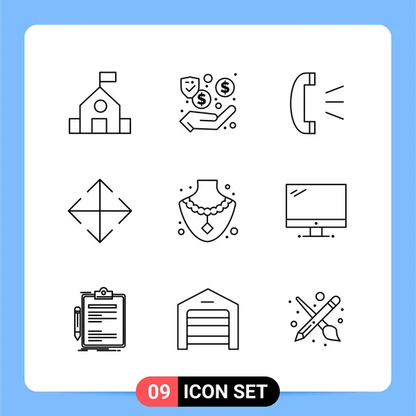 Conjunto Iconos Creativos Universales Simplemente Vector Ilustraciones Para Aplicaciones Web — Vector de stock