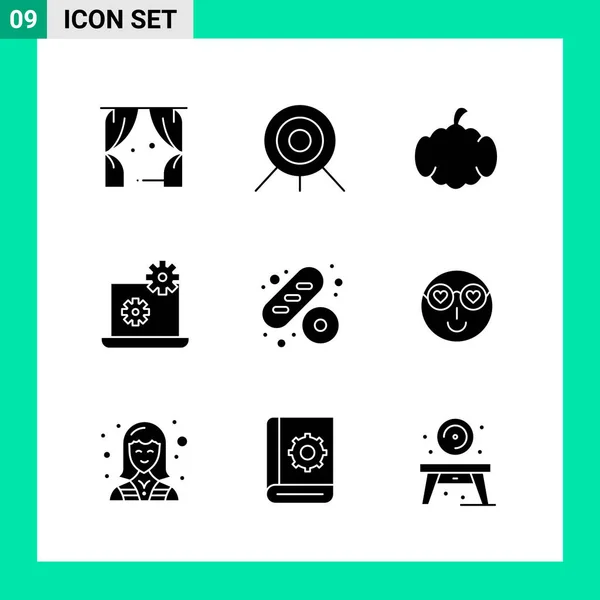 Creative Icons Set Design White Background — Stock Vector