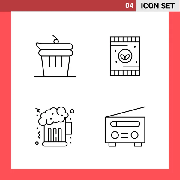 Conjunto Iconos Creativos Universales Simplemente Vector Ilustraciones Para Aplicaciones Web — Vector de stock