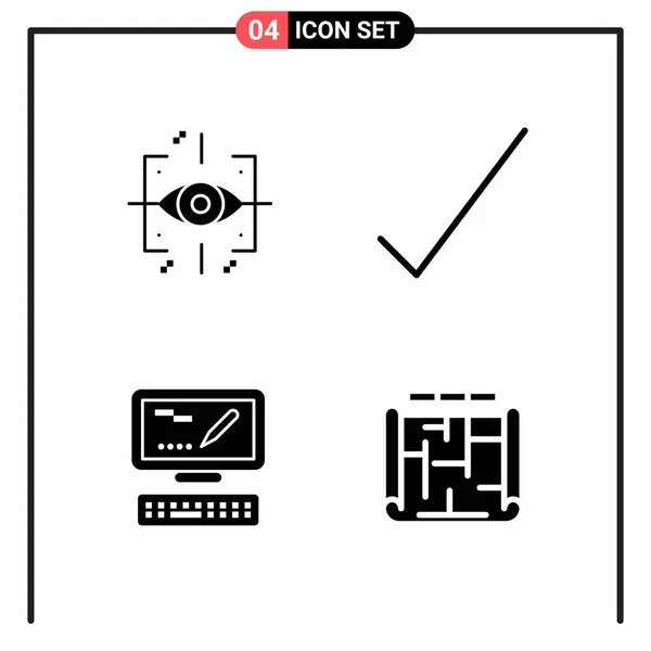 Conjunto Iconos Creativos Universales Simplemente Vector Ilustraciones Para Aplicaciones Web — Vector de stock