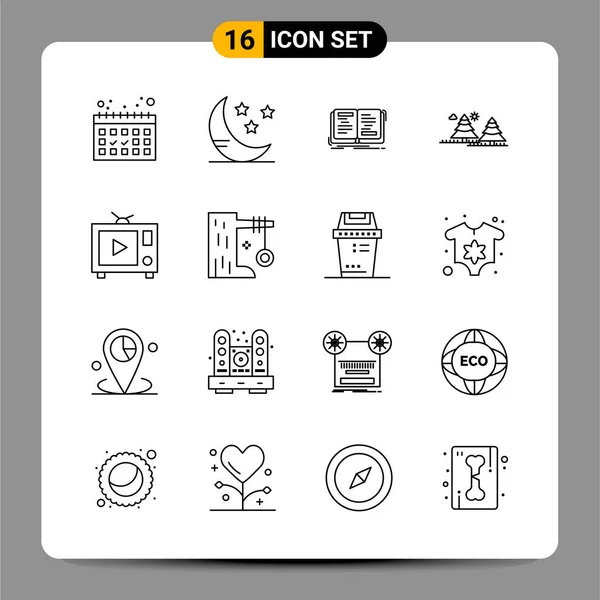 Conjunto Iconos Creativos Universales Simplemente Vector Ilustraciones Para Aplicaciones Web — Vector de stock