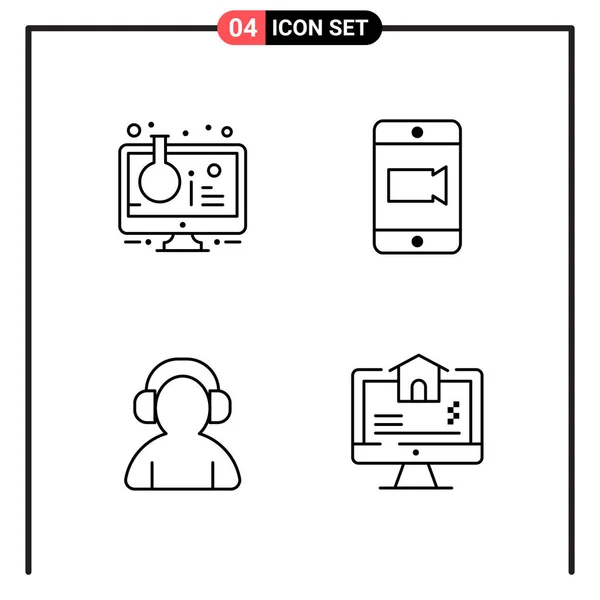 Set Universal Creative Icons Simply Vector Illustrations Web Mobile Apps — Stock Vector