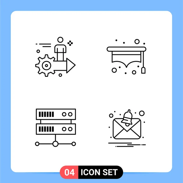 Conjunto Iconos Creativos Universales Simplemente Vector Ilustraciones Para Aplicaciones Web — Archivo Imágenes Vectoriales