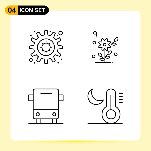 Conjunto Iconos Creativos Universales Simplemente Vector Ilustraciones Para Aplicaciones Web — Vector de stock