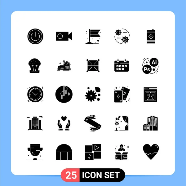 Conjunto Iconos Creativos Universales Simplemente Vector Ilustraciones Para Aplicaciones Web — Vector de stock