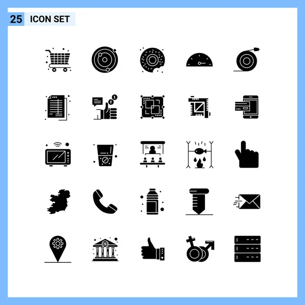 Conjunto Iconos Creativos Universales Simplemente Vector Ilustraciones Para Aplicaciones Web — Vector de stock