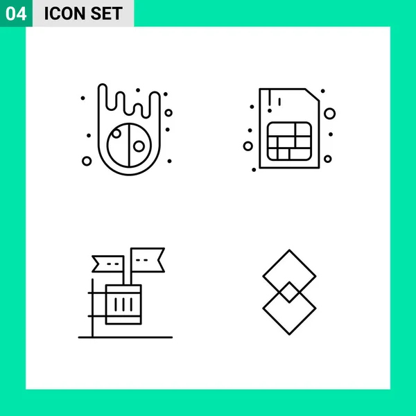 Set Dari Ikon Kreatif Universal Cukup Ilustrasi Vektor Untuk Aplikasi - Stok Vektor