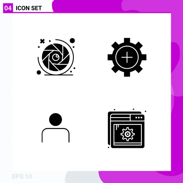 Conjunto Iconos Creativos Universales Simplemente Vector Ilustraciones Para Aplicaciones Web — Vector de stock