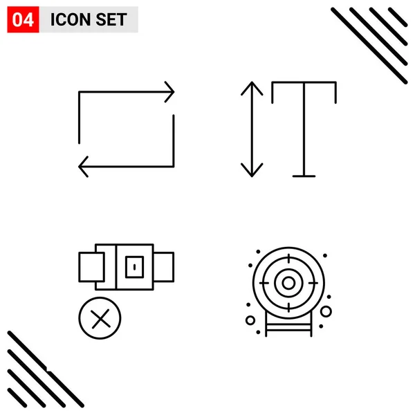 Set Universeller Kreativer Symbole Einfach Vektorillustrationen Für Web Und Mobile — Stockvektor