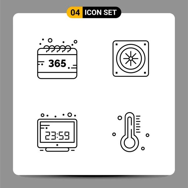 Set Universeller Kreativer Symbole Einfach Vektorillustrationen Für Web Und Mobile — Stockvektor