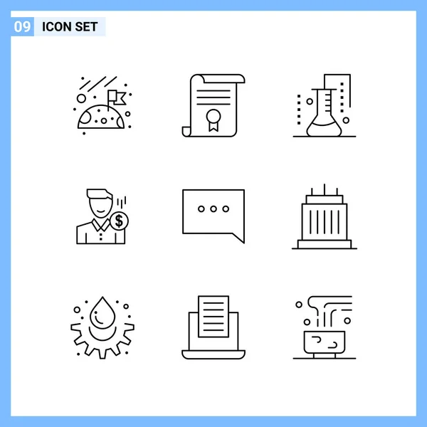 Conjunto Iconos Creativos Universales Simplemente Vector Ilustraciones Para Aplicaciones Web — Vector de stock