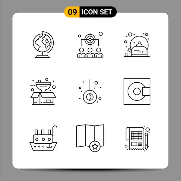 Conjunto Iconos Creativos Universales Simplemente Vector Ilustraciones Para Aplicaciones Web — Archivo Imágenes Vectoriales