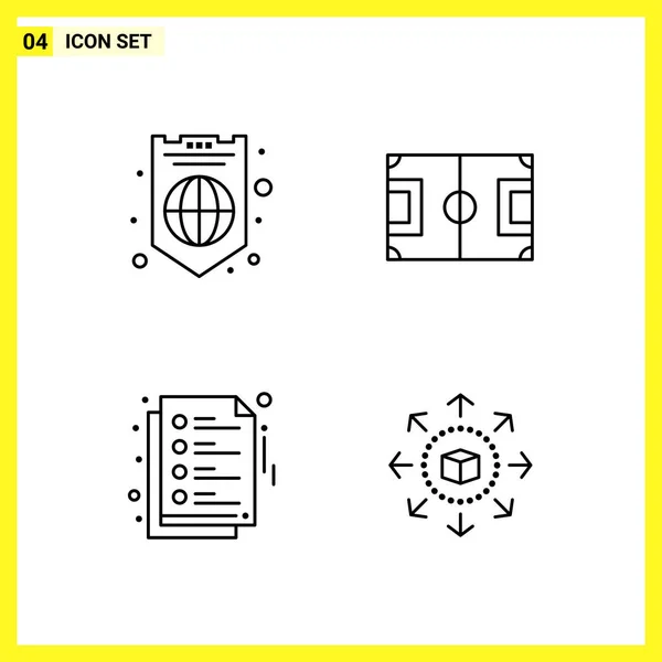 Conjunto Iconos Creativos Universales Simplemente Vector Ilustraciones Para Aplicaciones Web — Vector de stock