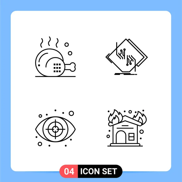 Conjunto Iconos Creativos Universales Simplemente Vector Ilustraciones Para Aplicaciones Web — Archivo Imágenes Vectoriales