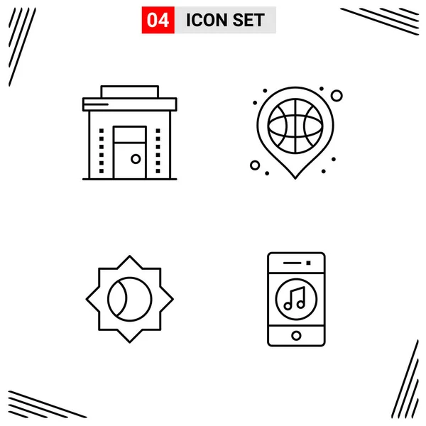 Conjunto Iconos Creativos Universales Simplemente Vector Ilustraciones Para Aplicaciones Web — Vector de stock