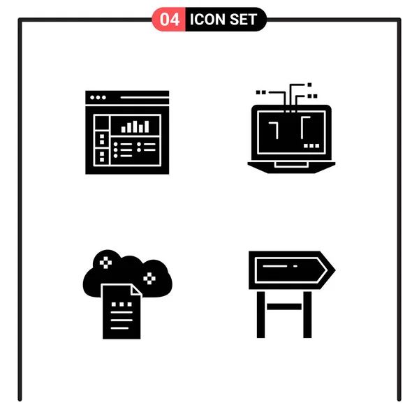 Conjunto Iconos Creativos Universales Simplemente Vector Ilustraciones Para Aplicaciones Web — Vector de stock