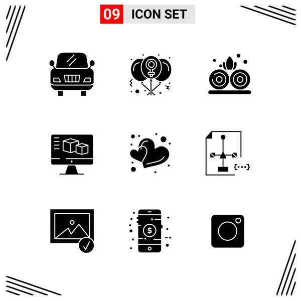 Conjunto Iconos Creativos Universales Simplemente Vector Ilustraciones Para Aplicaciones Web — Vector de stock