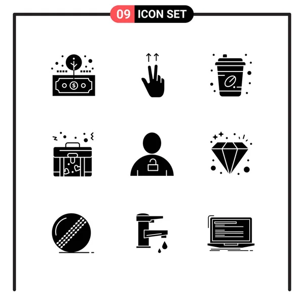 Conjunto Iconos Creativos Universales Simplemente Vector Ilustraciones Para Aplicaciones Web — Archivo Imágenes Vectoriales