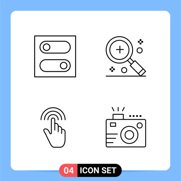 Conjunto Iconos Creativos Universales Simplemente Vector Ilustraciones Para Aplicaciones Web — Vector de stock