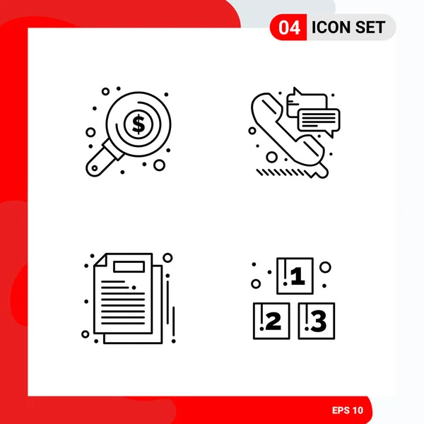 Conjunto Iconos Creativos Universales Simplemente Vector Ilustraciones Para Aplicaciones Web — Vector de stock