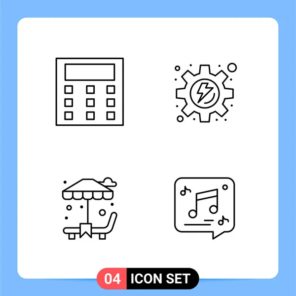 Conjunto Iconos Creativos Universales Simplemente Vector Ilustraciones Para Aplicaciones Web — Vector de stock