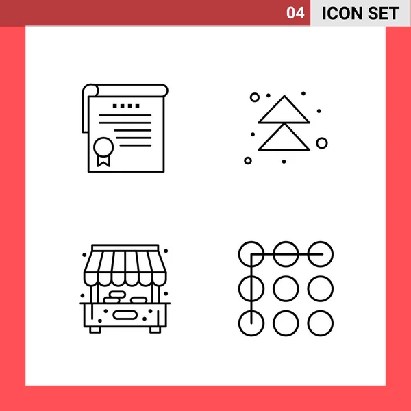 Conjunto Iconos Creativos Universales Simplemente Vector Ilustraciones Para Aplicaciones Web — Archivo Imágenes Vectoriales