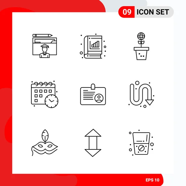 Set Dari Ikon Kreatif Universal Cukup Ilustrasi Vektor Untuk Aplikasi - Stok Vektor