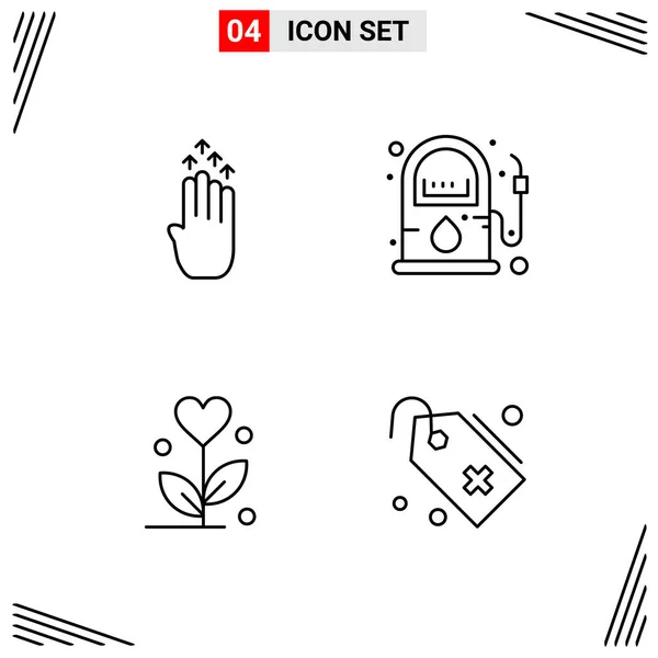 Conjunto Iconos Creativos Universales Simplemente Vector Ilustraciones Para Aplicaciones Web — Vector de stock