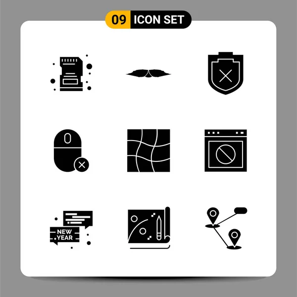 Conjunto Iconos Creativos Universales Simplemente Vector Ilustraciones Para Aplicaciones Web — Vector de stock