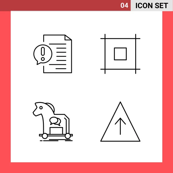 Set Universal Creative Icons Simply Vector Illustrations Web Mobile Apps — Stock Vector